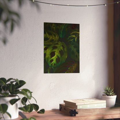 Deep Green Leaves Poster