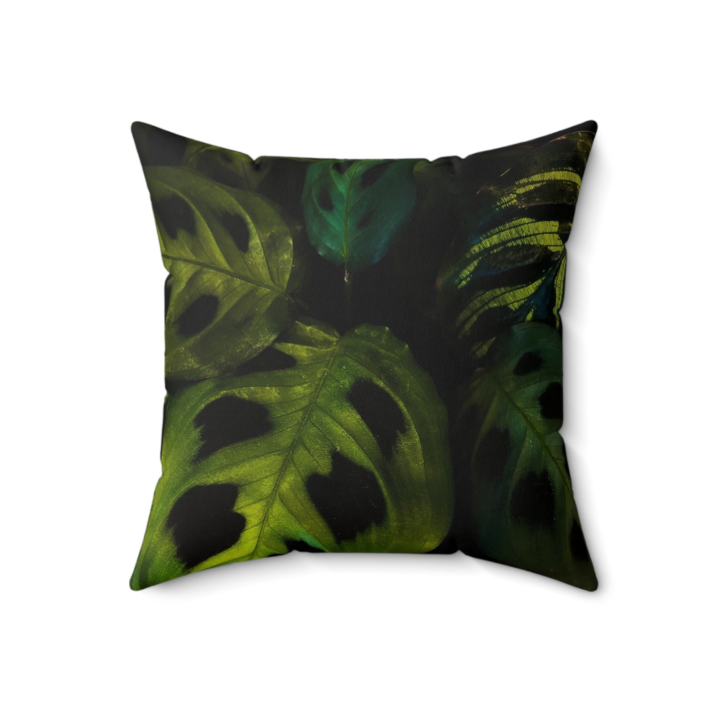 Deep Green Leaves Pillow