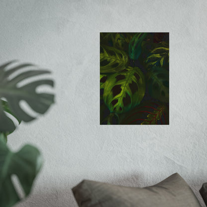 Deep Green Leaves Poster