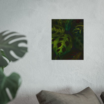 Deep Green Leaves Poster