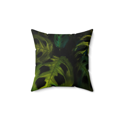 Deep Green Leaves Pillow