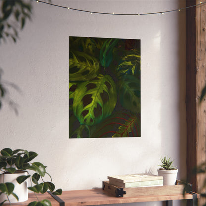 Deep Green Leaves Poster