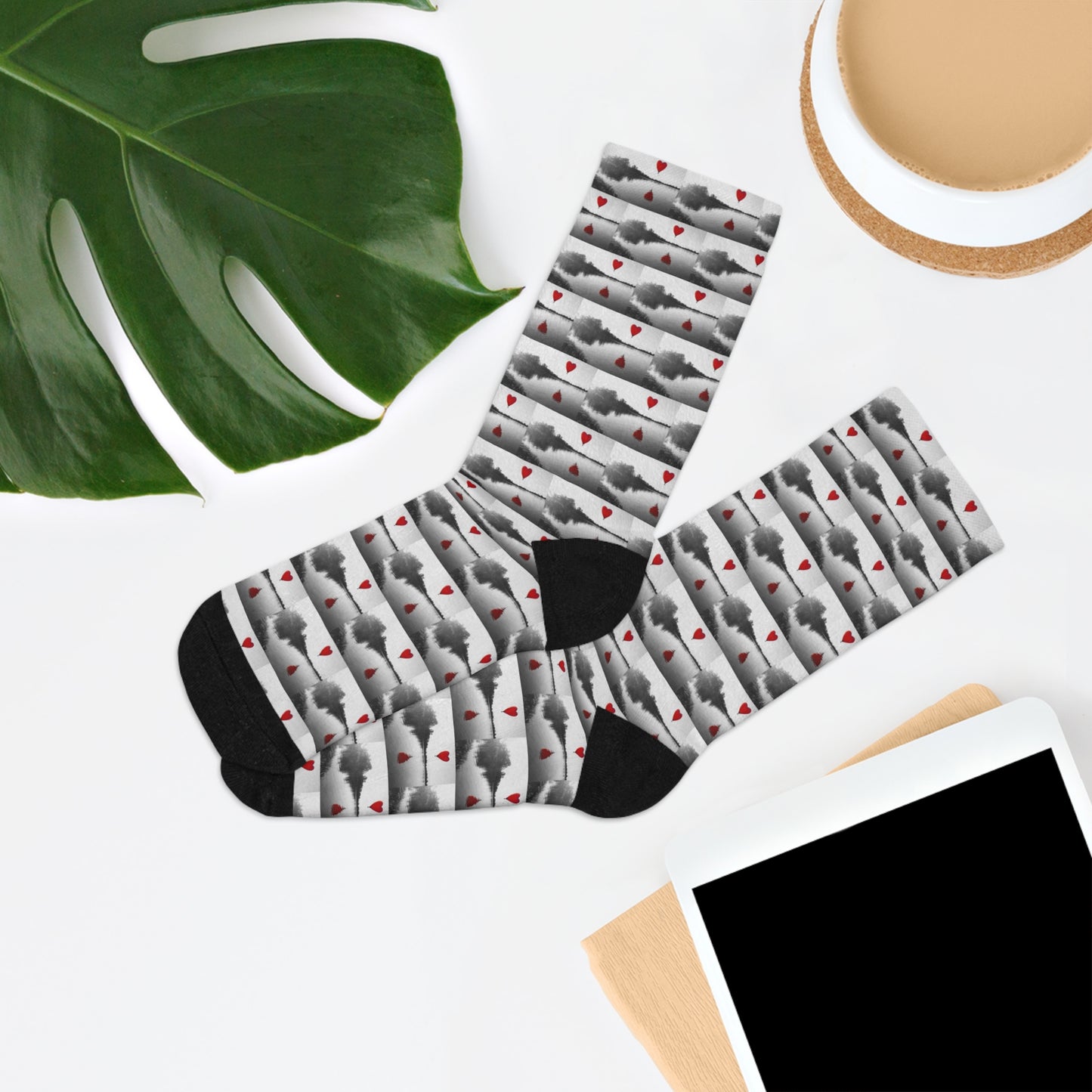 Heart Pattern Recycled Poly Socks