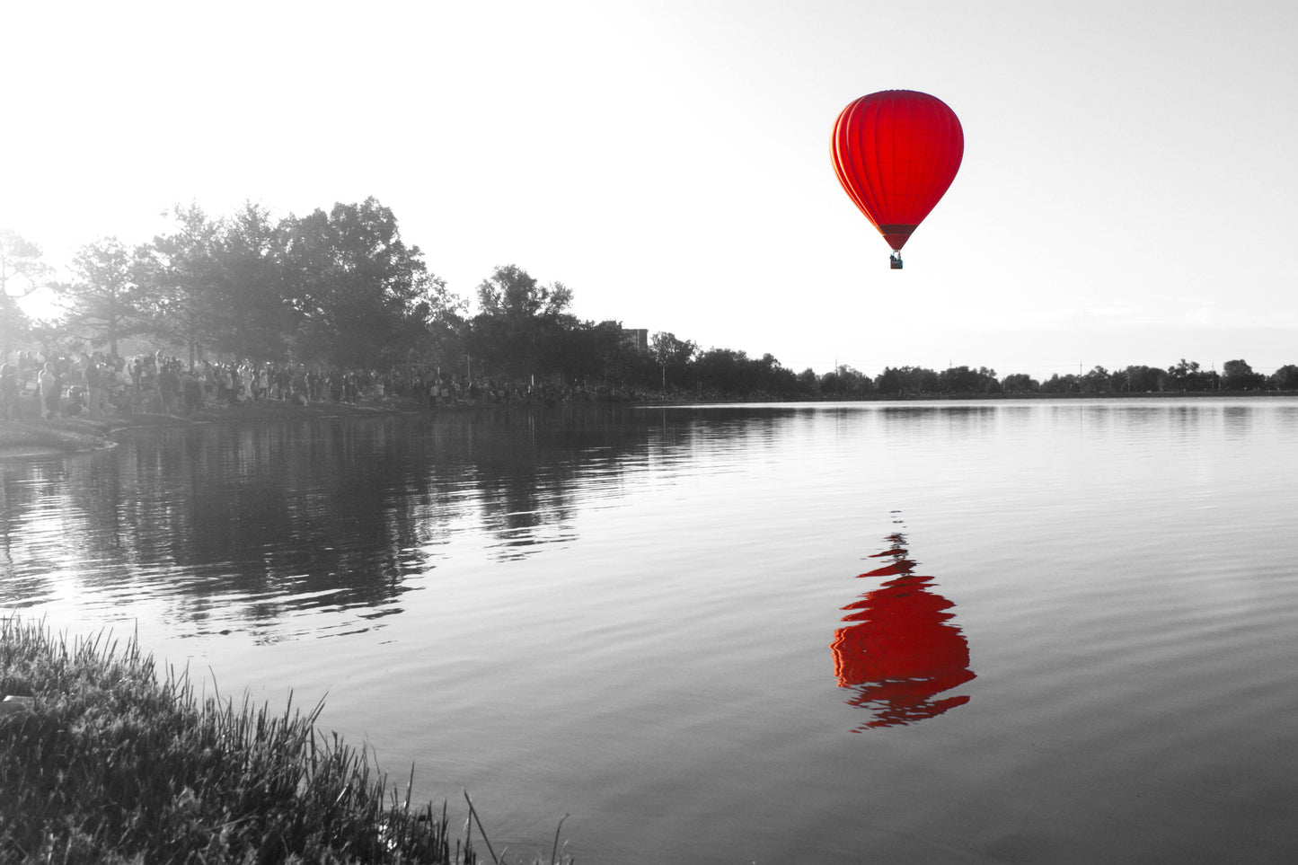 Red Balloon Digital Wallpaper